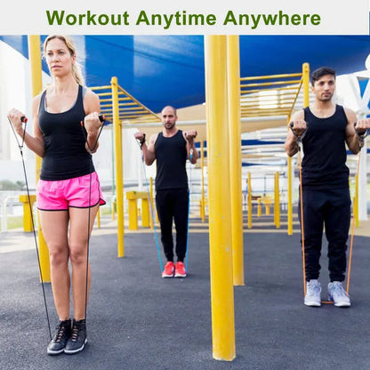 11Pcs Resistance Bands Set Fitness Workout Tubes Exercise Tube Bands